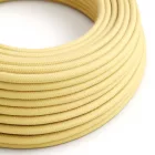 Round electrical cable RC10 Light yellow cotton - UL certified
