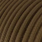 Round electrical cable RC13 brown cotton - UL certified