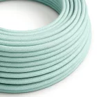 Round electrical cable RC18 Celadon green cotton - UL certified