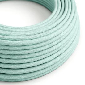   Round electrical cable RC18 Celadon green cotton - UL certified