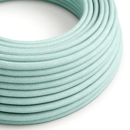 Round electrical cable RC18 Celadon green cotton - UL certified
