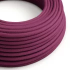 Round electrical cable RC32 burgundy cotton - UL certified