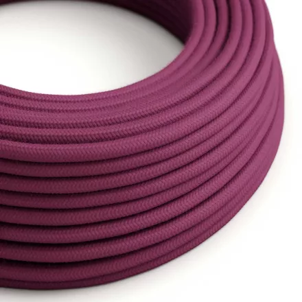 Round electrical cable RC32 burgundy cotton - UL certified