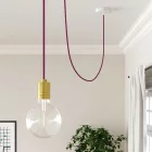 Round electrical cable RC32 burgundy cotton - UL certified