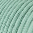 Round electrical cable RC34 Milk and mint cotton - UL certified