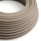 Round electrical cable RC43 Dove gray cotton - UL certified