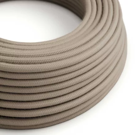 Round electrical cable RC43 Dove gray cotton - UL certified