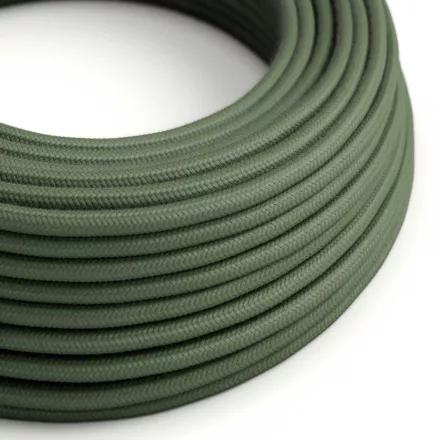 Round electrical cable RC63 green-gray cotton - UL certified