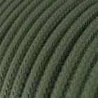 Round electrical cable RC63 green-gray cotton - UL certified