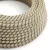 Round electrical cable RD54 striped anthracite cotton and natural linen - UL certified