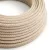 Round electrical cable RD61 with diamond-shaped ancient pink cotton and natural linen - UL certified