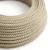 Round electrical cable RD63 Rhombus tree bark cotton and natural linen - UL certified