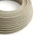 Round electrical cable RD64 Rhombus anthracite cotton and natural linen - UL certified