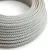 Round electrical cable RD65 Rhombus Steward Blue cotton and natural linen - UL certified