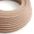 Round electrical cable RD71 ZigZag antique pink cotton and natural linen - UL certified