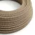 Round electrical cable RD73 ZigZag Bark cotton and natural linen - UL certified