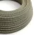 Round electrical cable RD74 ZigZag anthracite cotton and natural linen - UL certified