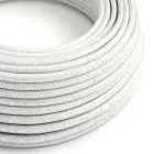 Round electrical cable RL01 shiny white rayon - UL certified