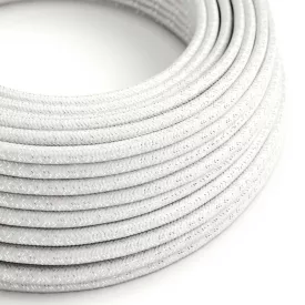 Round electrical cable RL01 shiny white rayon - UL certified