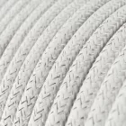 Round electrical cable RL01 shiny white rayon - UL certified