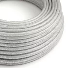 Round electrical cable RL02 shiny silver rayon - UL certified