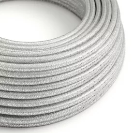   Round electrical cable RL02 shiny silver rayon - UL certified
