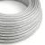 Round electrical cable RL02 shiny silver rayon - UL certified