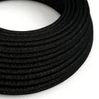 Round electrical cable RL04 Shiny black rayon - UL certified