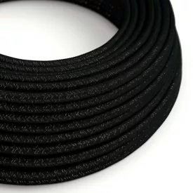 Round electrical cable RL04 Shiny black rayon - UL certified
