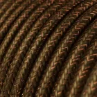 Round electrical cable RL13 Shiny brown rayon - UL certified