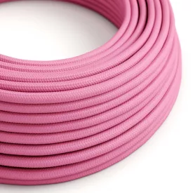 Round electrical cable RM08 fuchsia rayon - UL certified