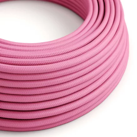 Round electrical cable RM08 fuchsia rayon - UL certified