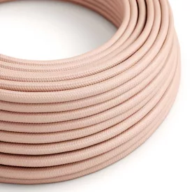 Round electrical cable RM16 Baby pink rayon - UL certified