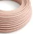 Round electrical cable RM16 Baby pink rayon - UL certified