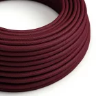 Round electrical cable RM19 Burgundy Rayon - UL certified