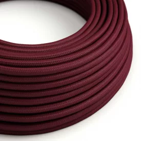 Round electrical cable RM19 Burgundy Rayon - UL certified