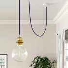 Round electrical cable RM20 dark blue rayon - UL certified