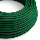 Round electrical cable RM21 dark green rayon - UL certified