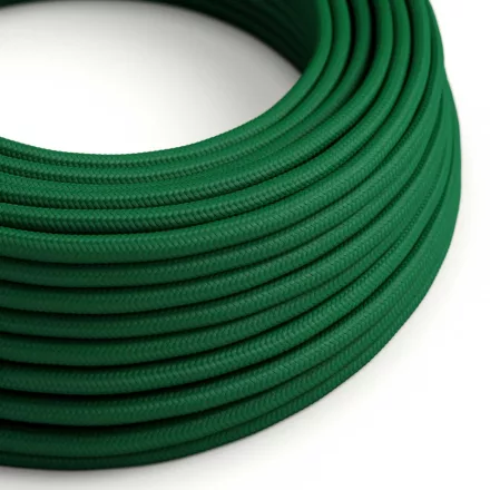 Round electrical cable RM21 dark green rayon - UL certified