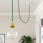 Round electrical cable RM21 dark green rayon - UL certified