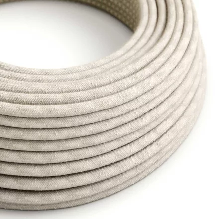Round electrical cable RN01 Neutral natural linen - UL certified