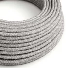 Round electrical cable RN02 gray natural linen - UL certified