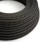 Round electrical cable RN03 anthracite natural linen - UL certified