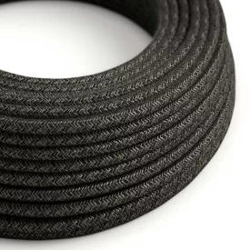   Round electrical cable RN03 anthracite natural linen - UL certified
