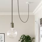Round electrical cable RN04 Brown natural linen - UL certified