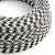 Round electrical cable RP04 Two-tone black rayon - UL certified