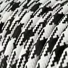 Round electrical cable RP04 Two-tone black rayon - UL certified