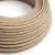 Round electrical cable RS82 Shiny reddish brown cotton and natural linen - UL certified