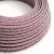 Round electrical cable RS83 Shiny burgundy cotton and natural linen - UL certified
