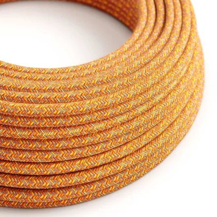 Round electrical cable RX07 Indian Summer cotton - UL certified